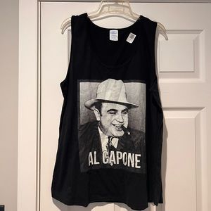 Macy's Black and White Al Capone Tank Top
